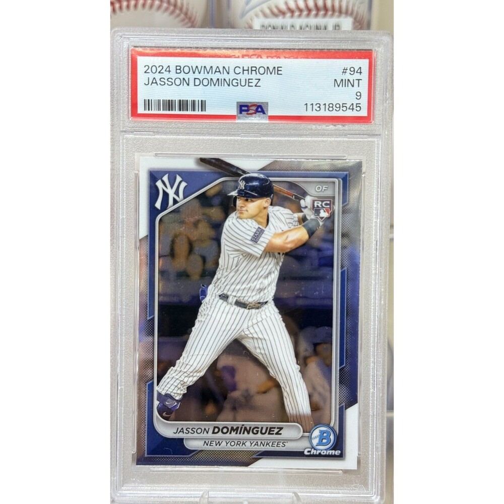 Jasson Dominguez Rookie RC 2024 Bowman Chrome #94 RC PSA 9